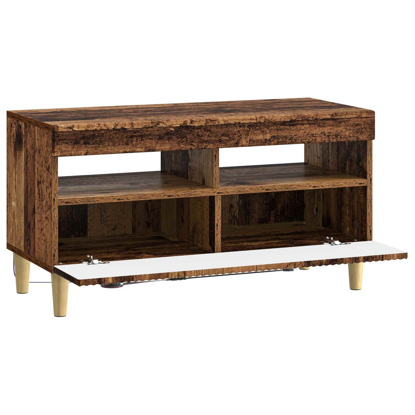 vidaXL LED TV Cabinet Old Wood Engineered Wood