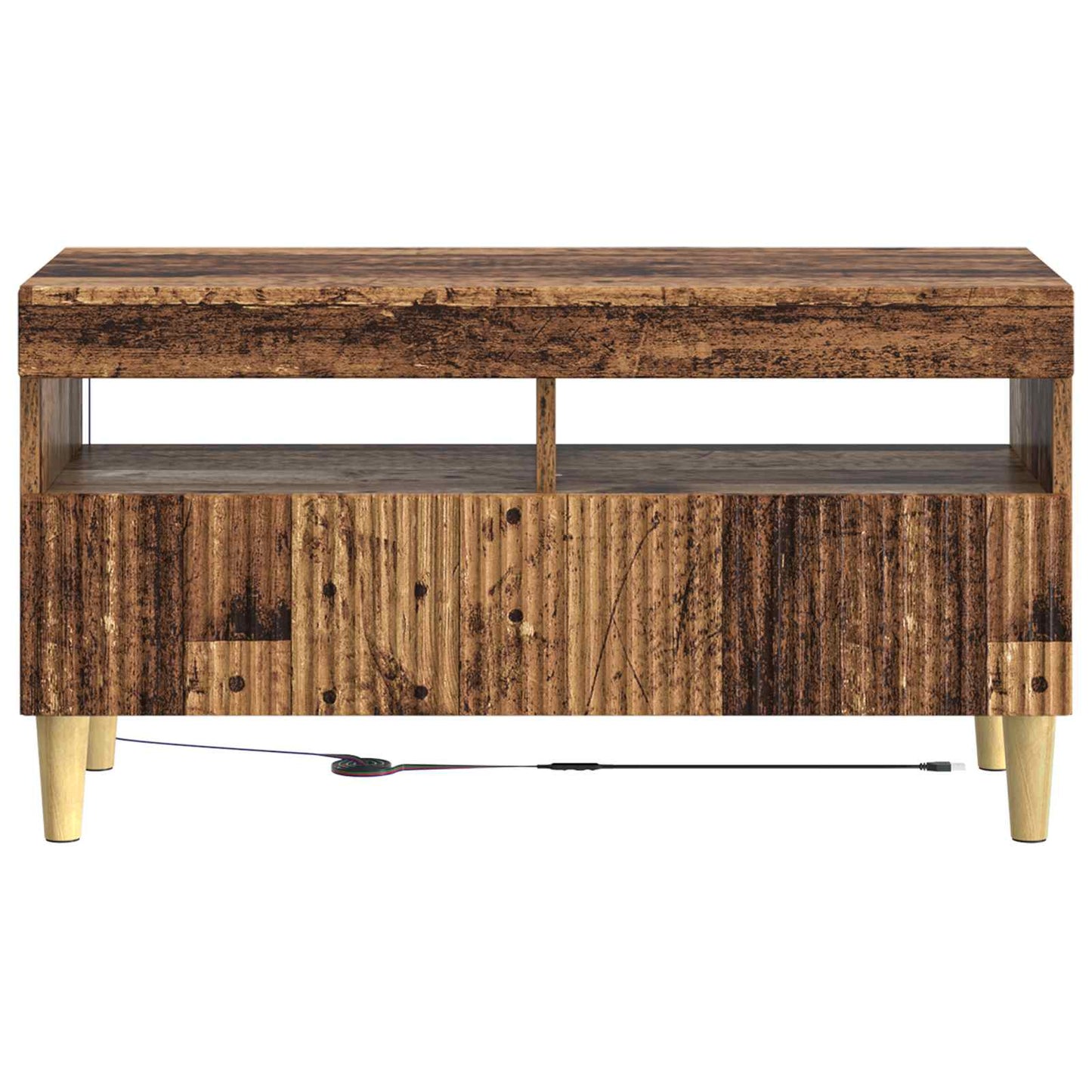 vidaXL LED TV Cabinet Old Wood Engineered Wood