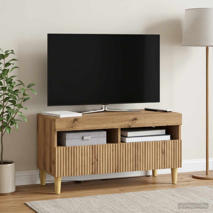 vidaXL LED TV Cabinet Artisan Oak Engineered Wood