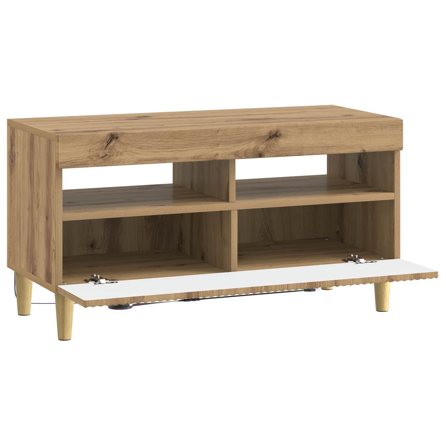 vidaXL LED TV Cabinet Artisan Oak Engineered Wood