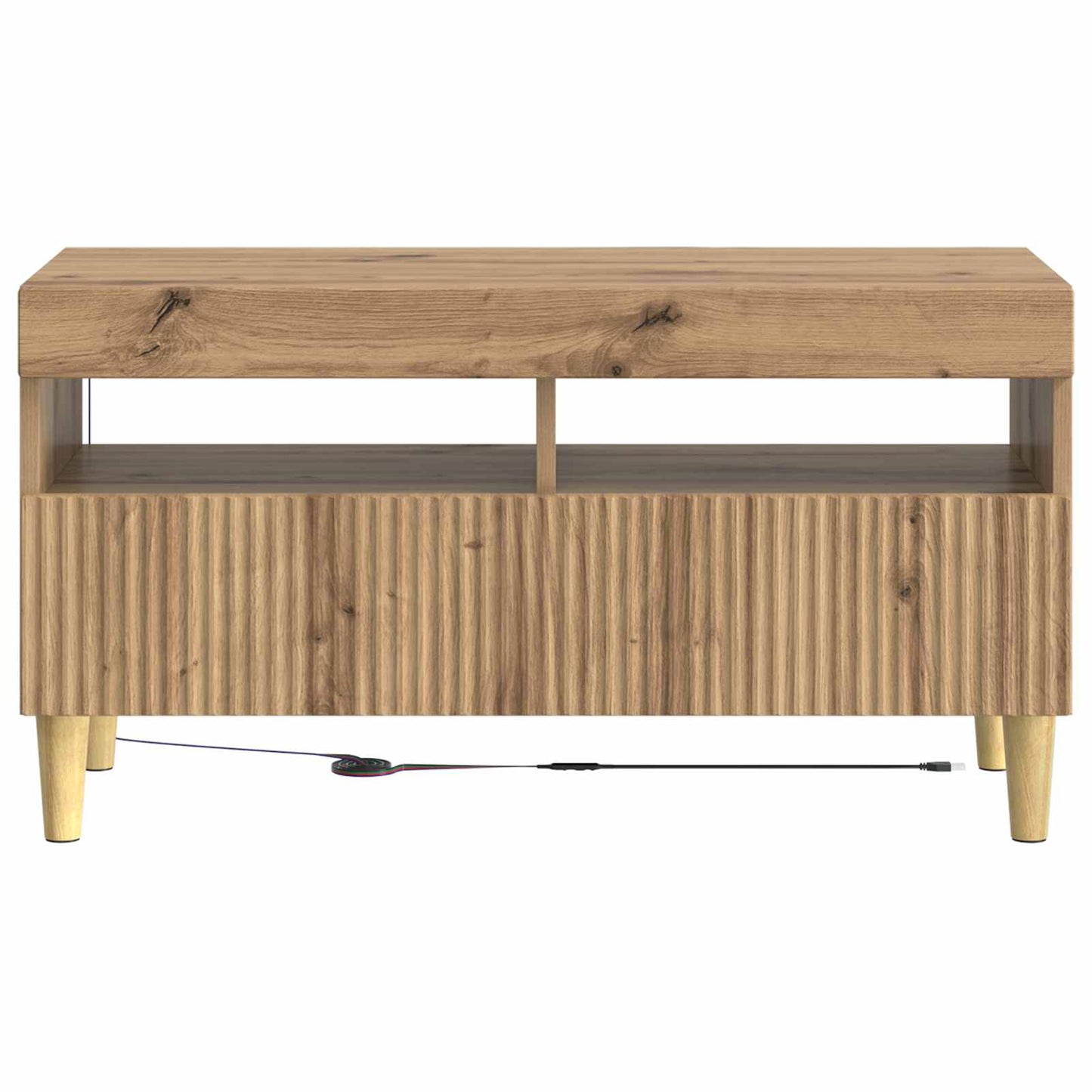 vidaXL LED TV Cabinet Artisan Oak Engineered Wood