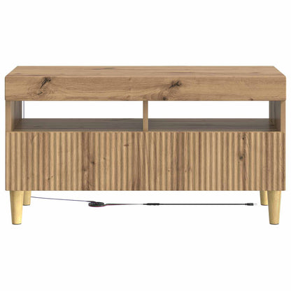 vidaXL LED TV Cabinet Artisan Oak Engineered Wood