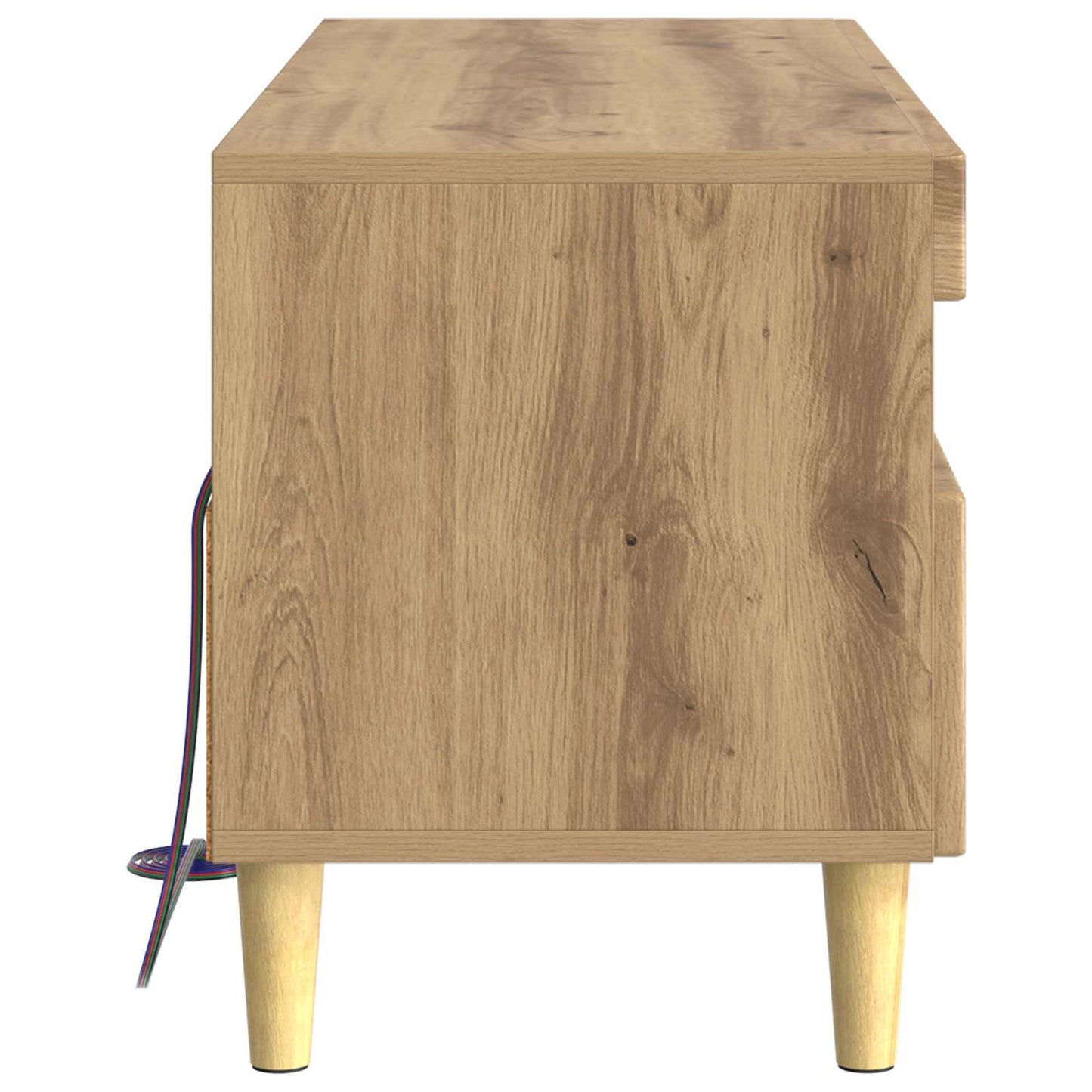 vidaXL LED TV Cabinet Artisan Oak Engineered Wood
