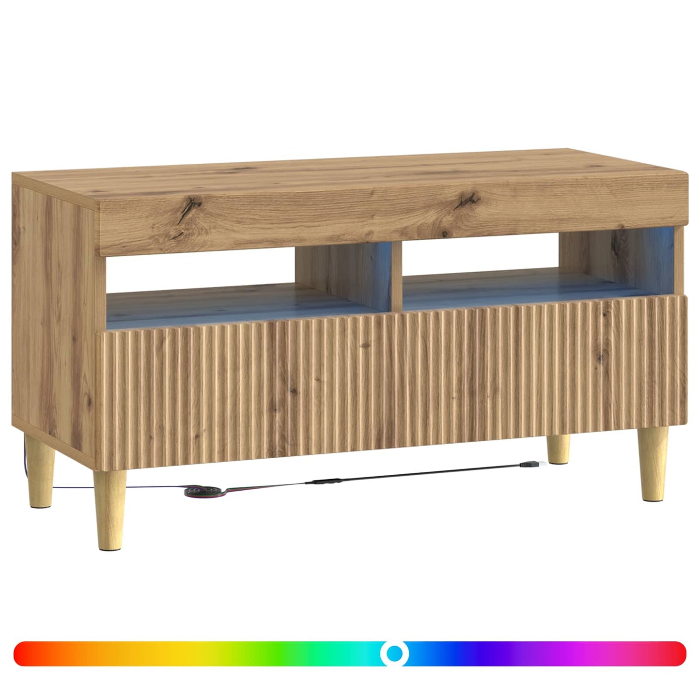 vidaXL LED TV Cabinet Artisan Oak Engineered Wood
