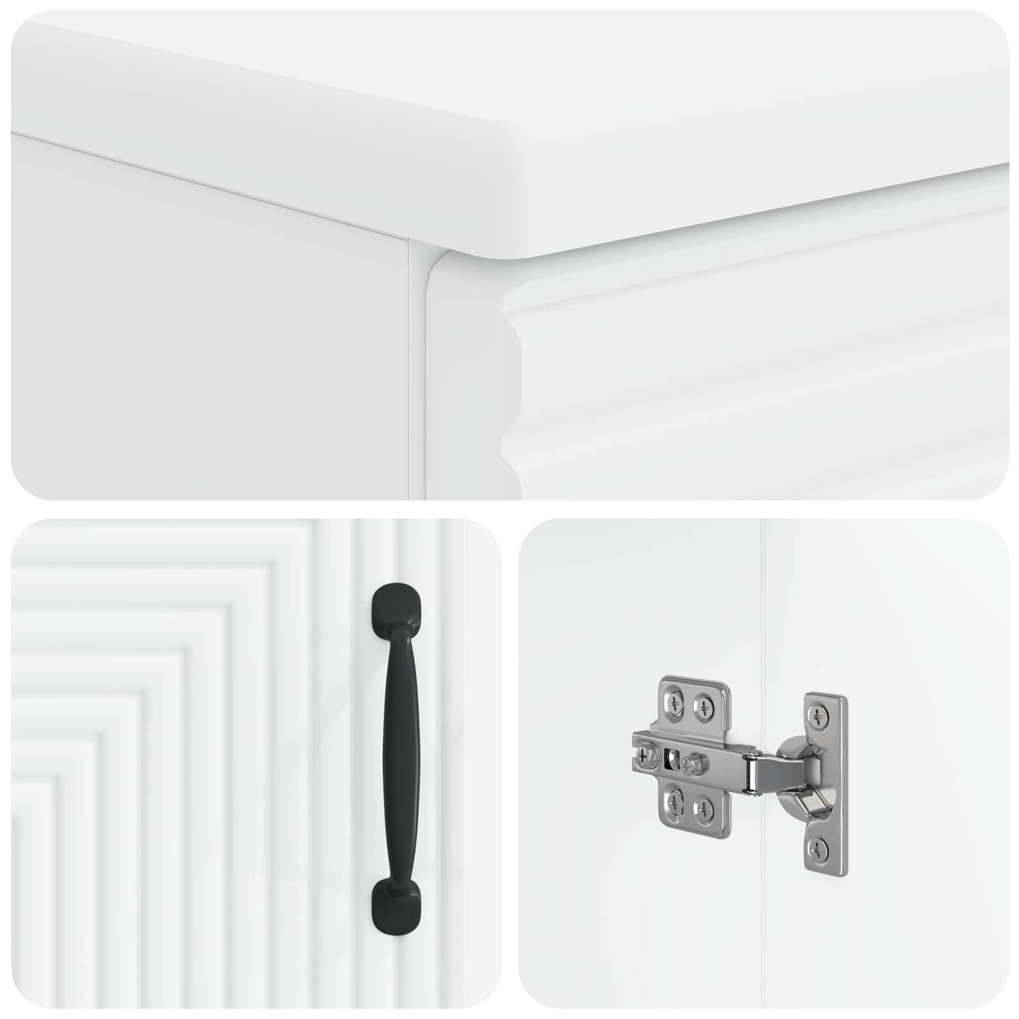 vidaXL Bathroom Sink Cabinet HAARLEM White 59.5 x 31.5x 59 cm