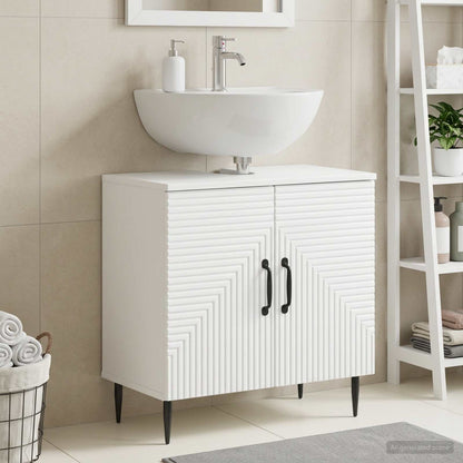 vidaXL Bathroom Sink Cabinet HAARLEM White 59.5 x 31.5x 59 cm