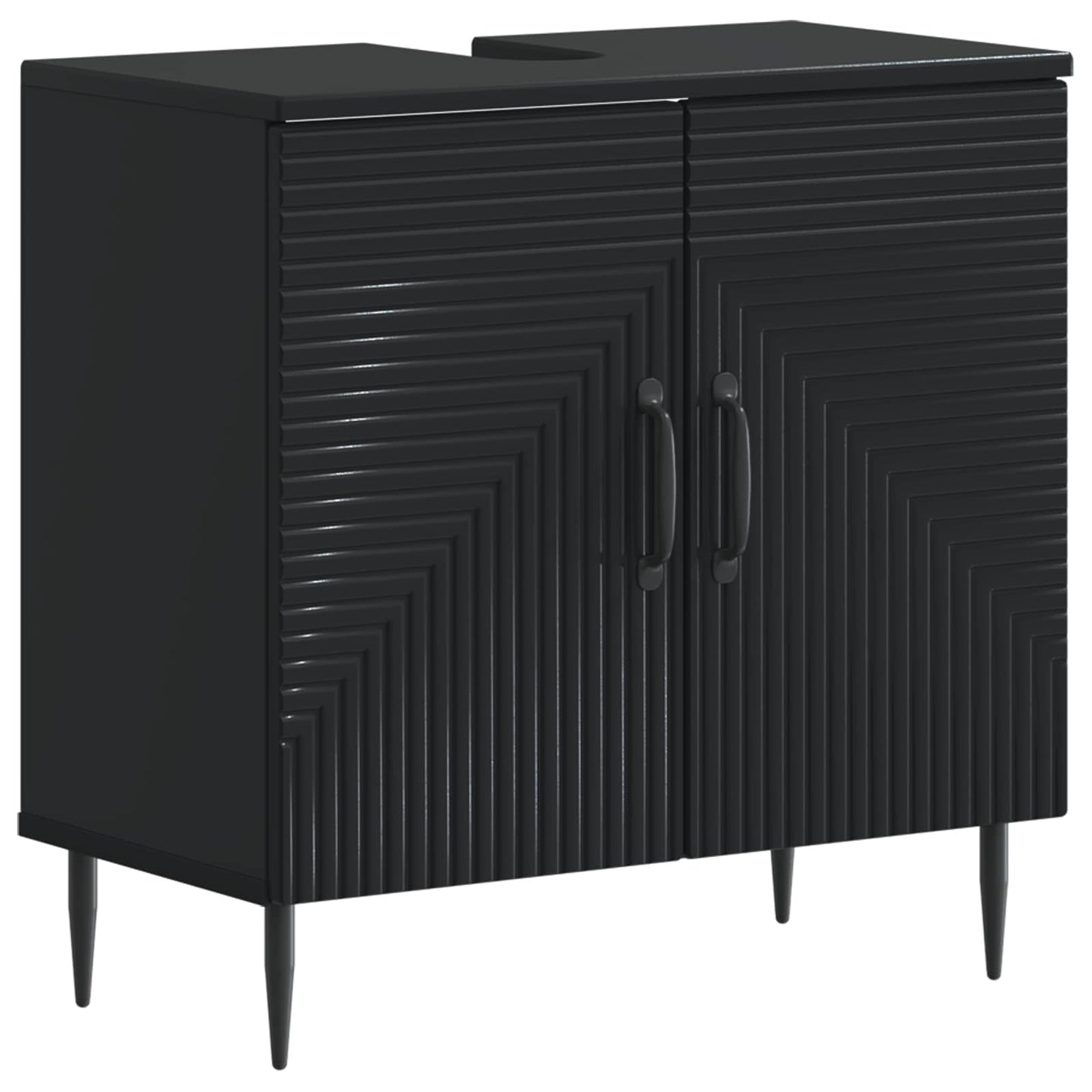 vidaXL Bathroom Sink Cabinet HAARLEM Black 59.5 x 31.5x 59 cm