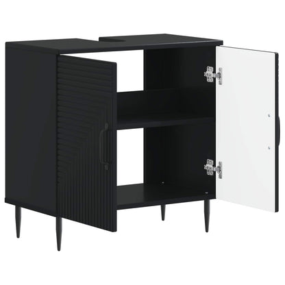 vidaXL Bathroom Sink Cabinet HAARLEM Black 59.5 x 31.5x 59 cm