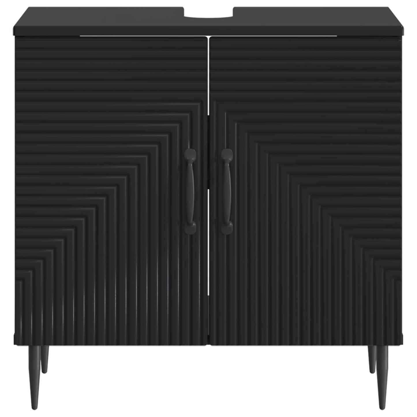 vidaXL Bathroom Sink Cabinet HAARLEM Black 59.5 x 31.5x 59 cm