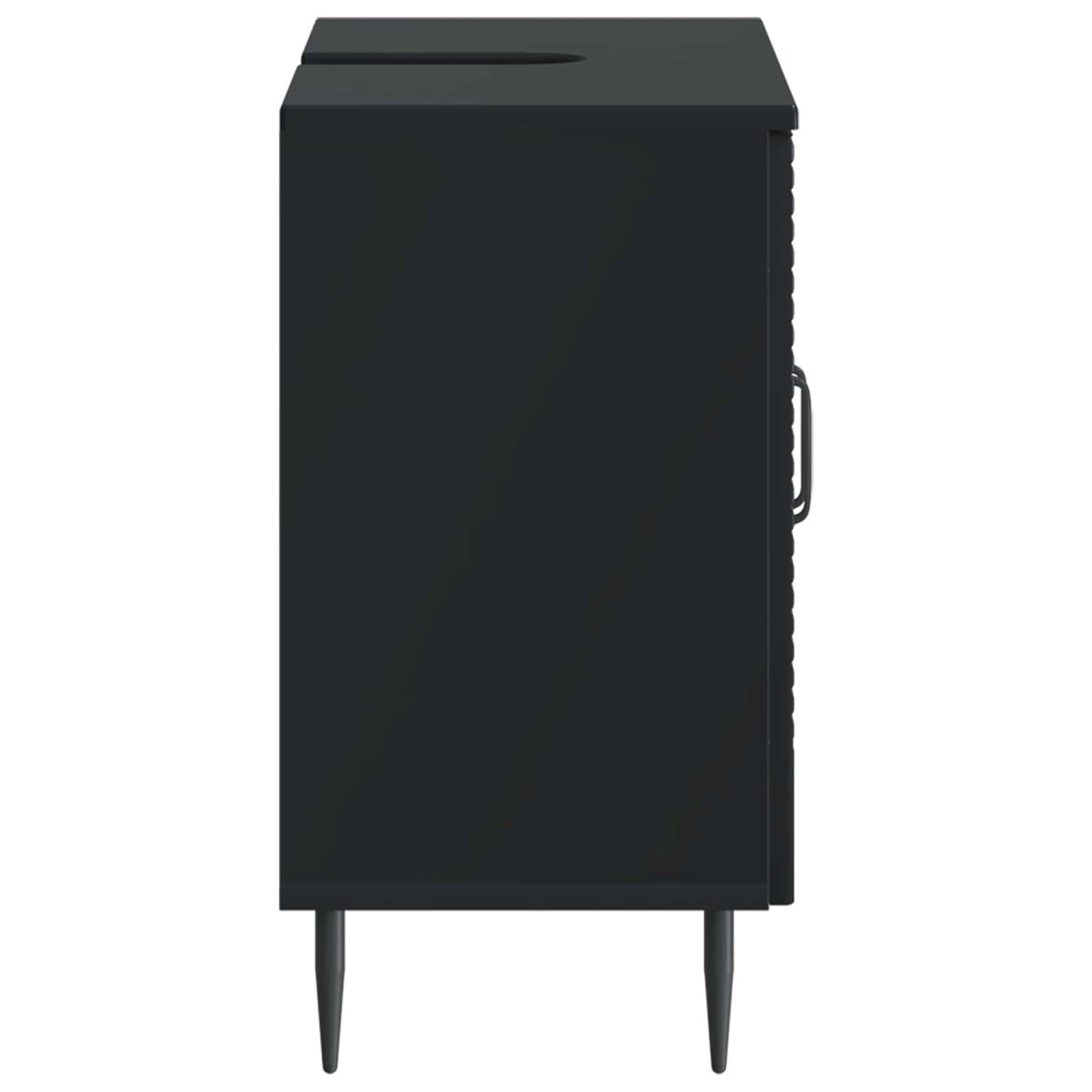 vidaXL Bathroom Sink Cabinet HAARLEM Black 59.5 x 31.5x 59 cm