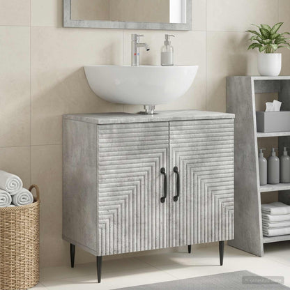 vidaXL Bathroom Sink Cabinet HAARLEM Concrete Grey 59.5 x 31.5x 59 cm