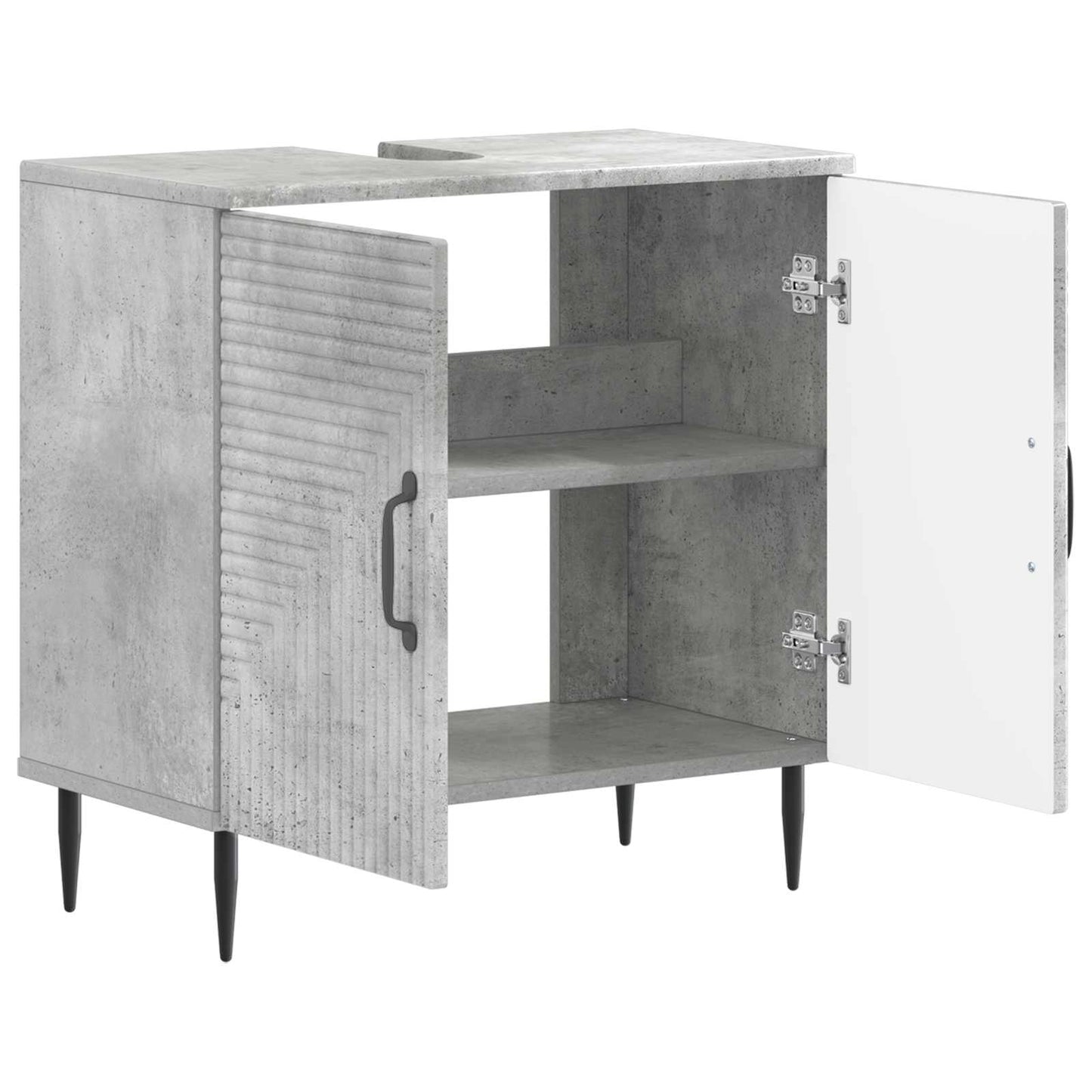 vidaXL Bathroom Sink Cabinet HAARLEM Concrete Grey 59.5 x 31.5x 59 cm