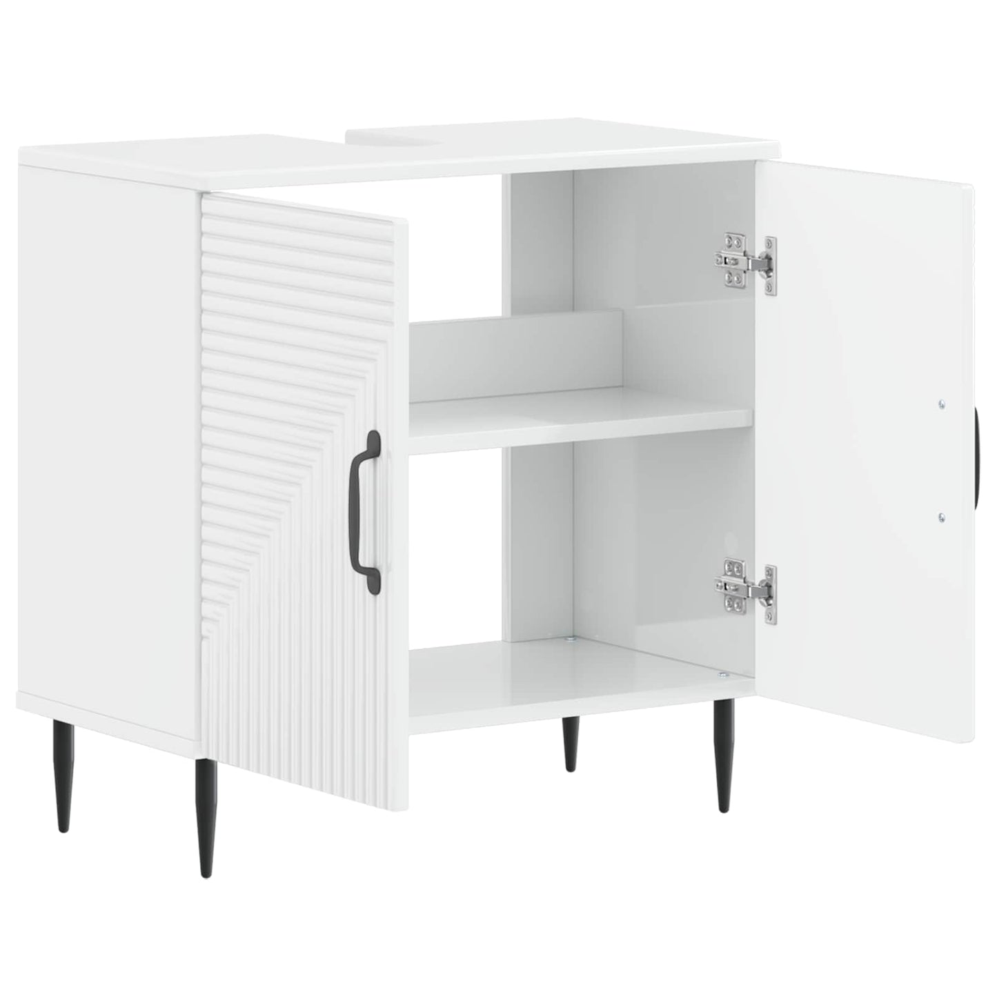 vidaXL Bathroom Sink Cabinet HAARLEM High Gloss White