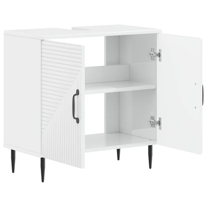 vidaXL Bathroom Sink Cabinet HAARLEM High Gloss White