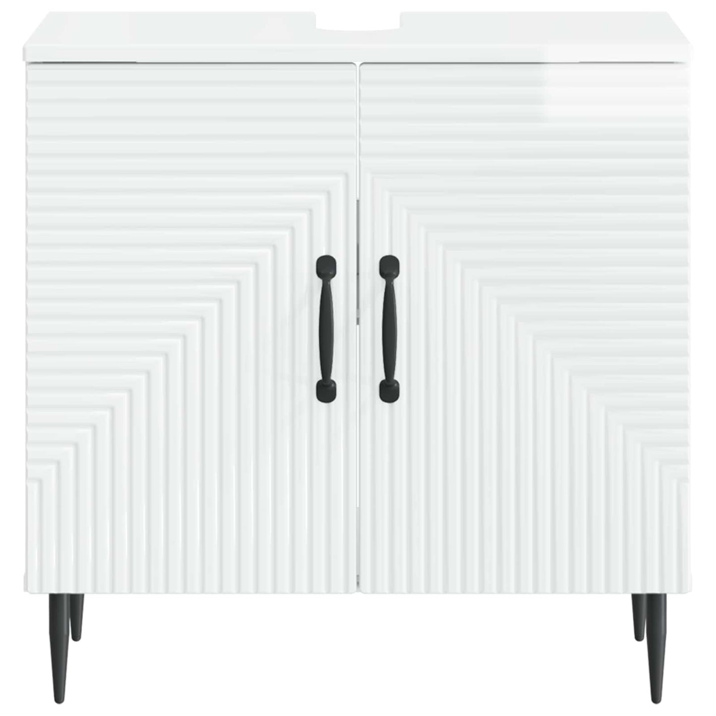 vidaXL Bathroom Sink Cabinet HAARLEM High Gloss White