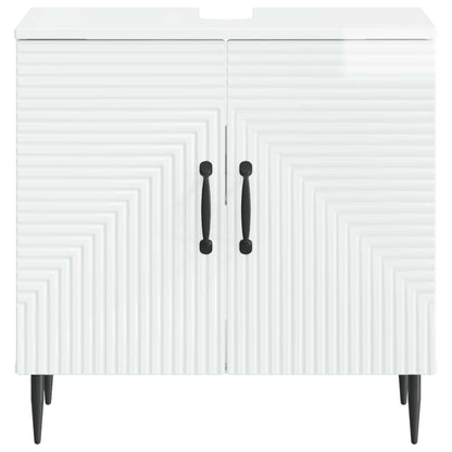 vidaXL Bathroom Sink Cabinet HAARLEM High Gloss White