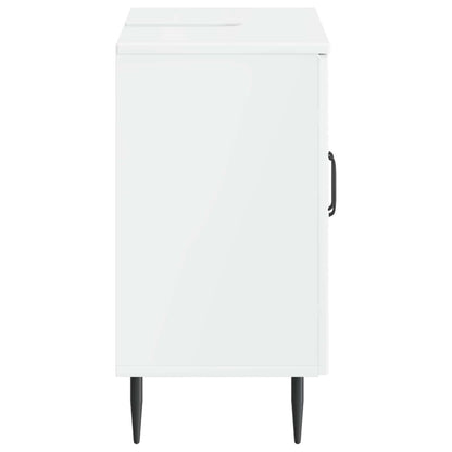 vidaXL Bathroom Sink Cabinet HAARLEM High Gloss White