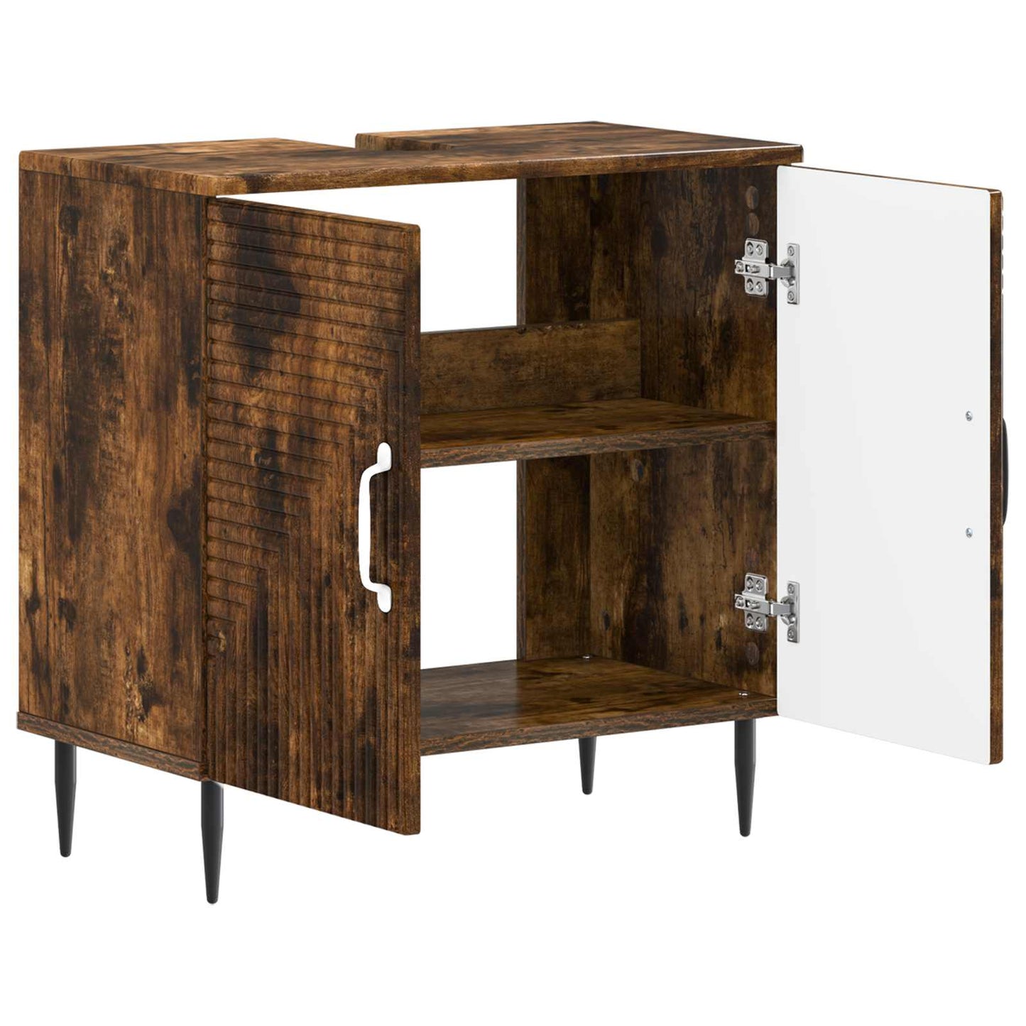 vidaXL Bathroom Sink Cabinet HAARLEM Smoked Oak 59.5 x 31.5x 59 cm