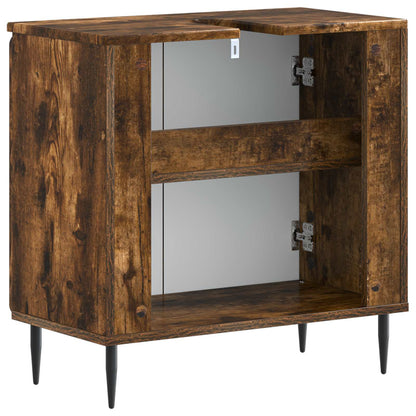 vidaXL Bathroom Sink Cabinet HAARLEM Smoked Oak 59.5 x 31.5x 59 cm