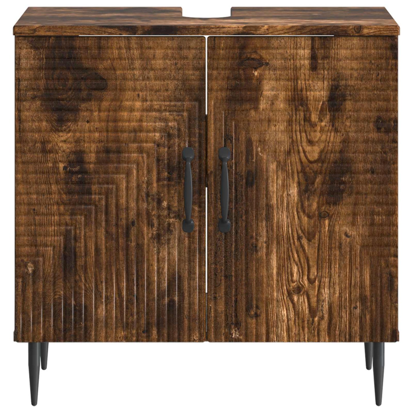 vidaXL Bathroom Sink Cabinet HAARLEM Smoked Oak 59.5 x 31.5x 59 cm