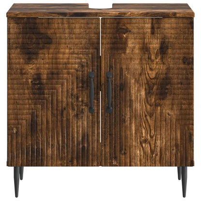 vidaXL Bathroom Sink Cabinet HAARLEM Smoked Oak 59.5 x 31.5x 59 cm