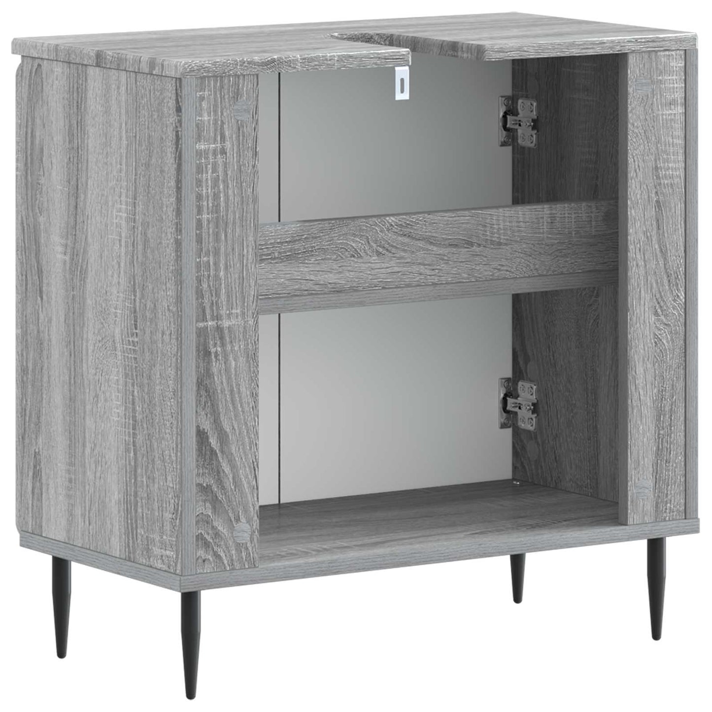 vidaXL Bathroom Sink Cabinet HAARLEM Grey Sonoma 59.5 x 31.5x 59 cm