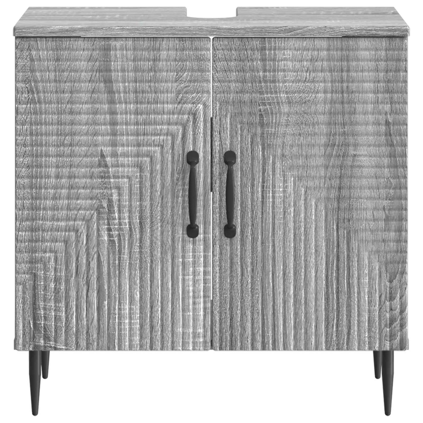 vidaXL Bathroom Sink Cabinet HAARLEM Grey Sonoma 59.5 x 31.5x 59 cm