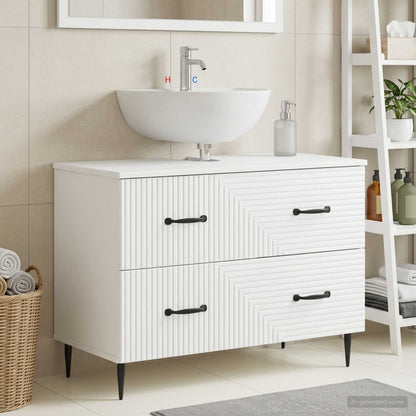 vidaXL Bathroom Sink Cabinet HAARLEM White 82 x 41x 58.5 cm