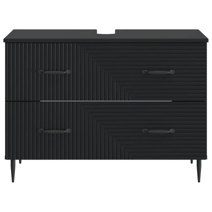 vidaXL Bathroom Sink Cabinet HAARLEM Black 82 x 41x 58.5 cm