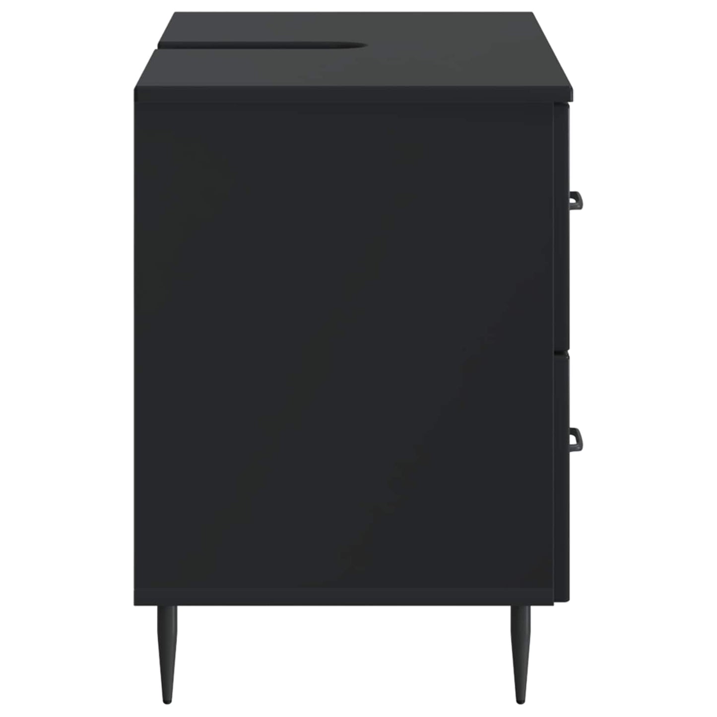 vidaXL Bathroom Sink Cabinet HAARLEM Black 82 x 41x 58.5 cm