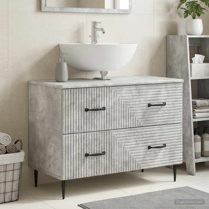 vidaXL Bathroom Sink Cabinet HAARLEM Concrete Grey 82 x 41x 58.5 cm