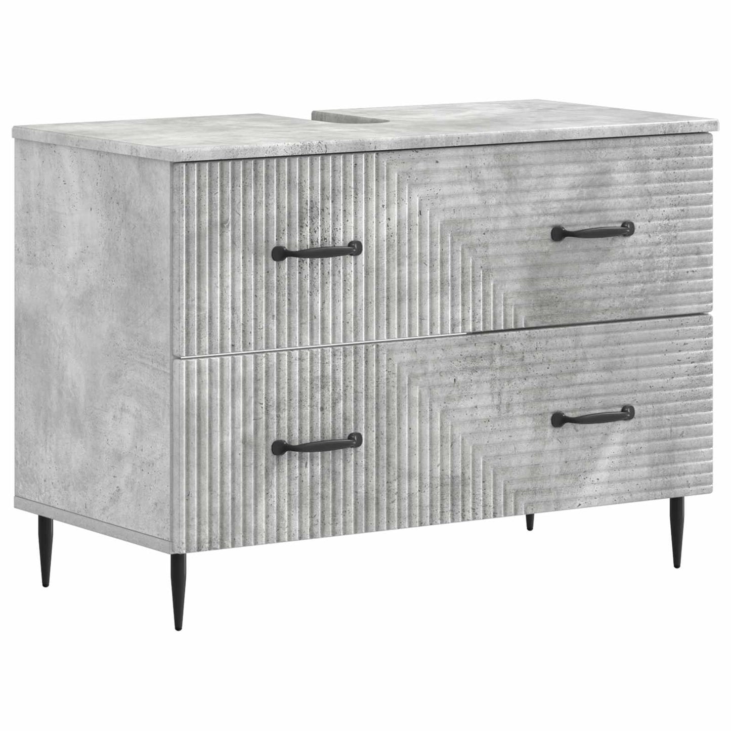 vidaXL Bathroom Sink Cabinet HAARLEM Concrete Grey 82 x 41x 58.5 cm