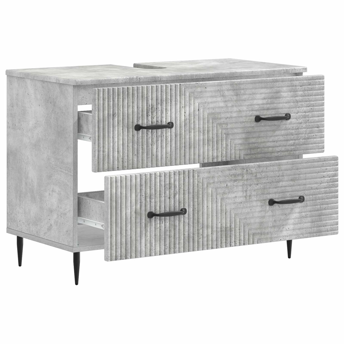 vidaXL Bathroom Sink Cabinet HAARLEM Concrete Grey 82 x 41x 58.5 cm