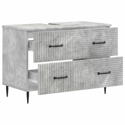 vidaXL Bathroom Sink Cabinet HAARLEM Concrete Grey 82 x 41x 58.5 cm