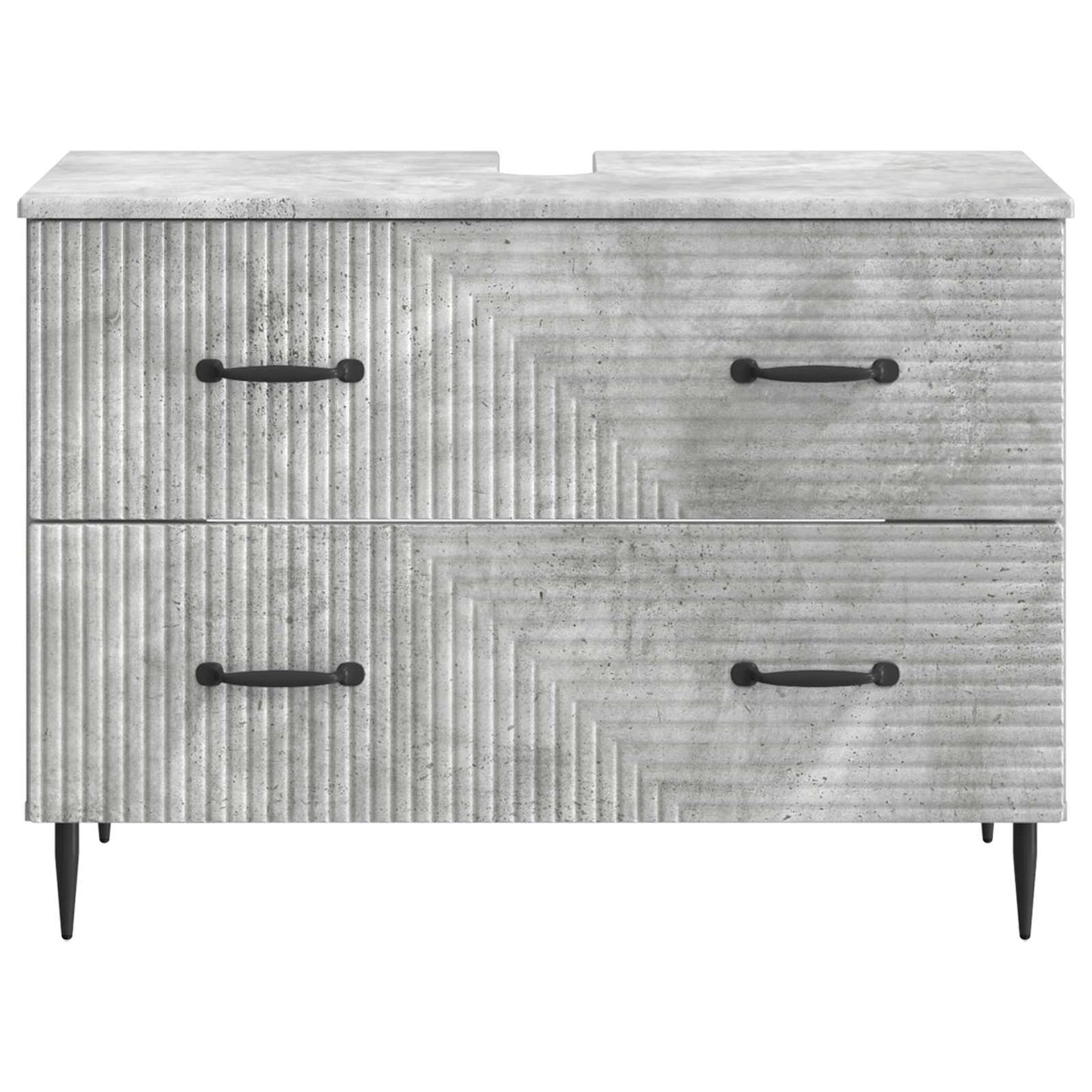 vidaXL Bathroom Sink Cabinet HAARLEM Concrete Grey 82 x 41x 58.5 cm