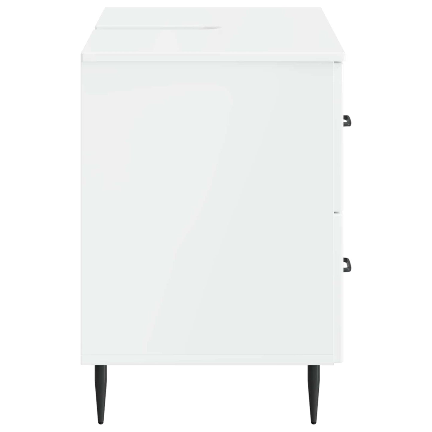 vidaXL Bathroom Sink Cabinet HAARLEM High Gloss White 82 x 41x 58.5 cm