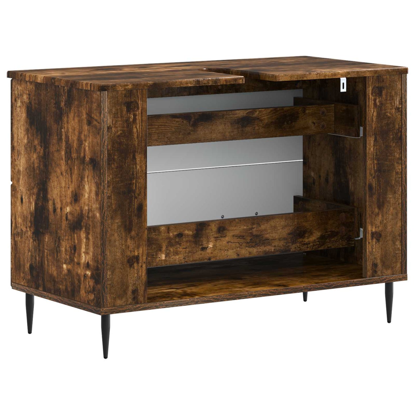 vidaXL Bathroom Sink Cabinet HAARLEM Smoked Oak 82 x 41x 58.5 cm