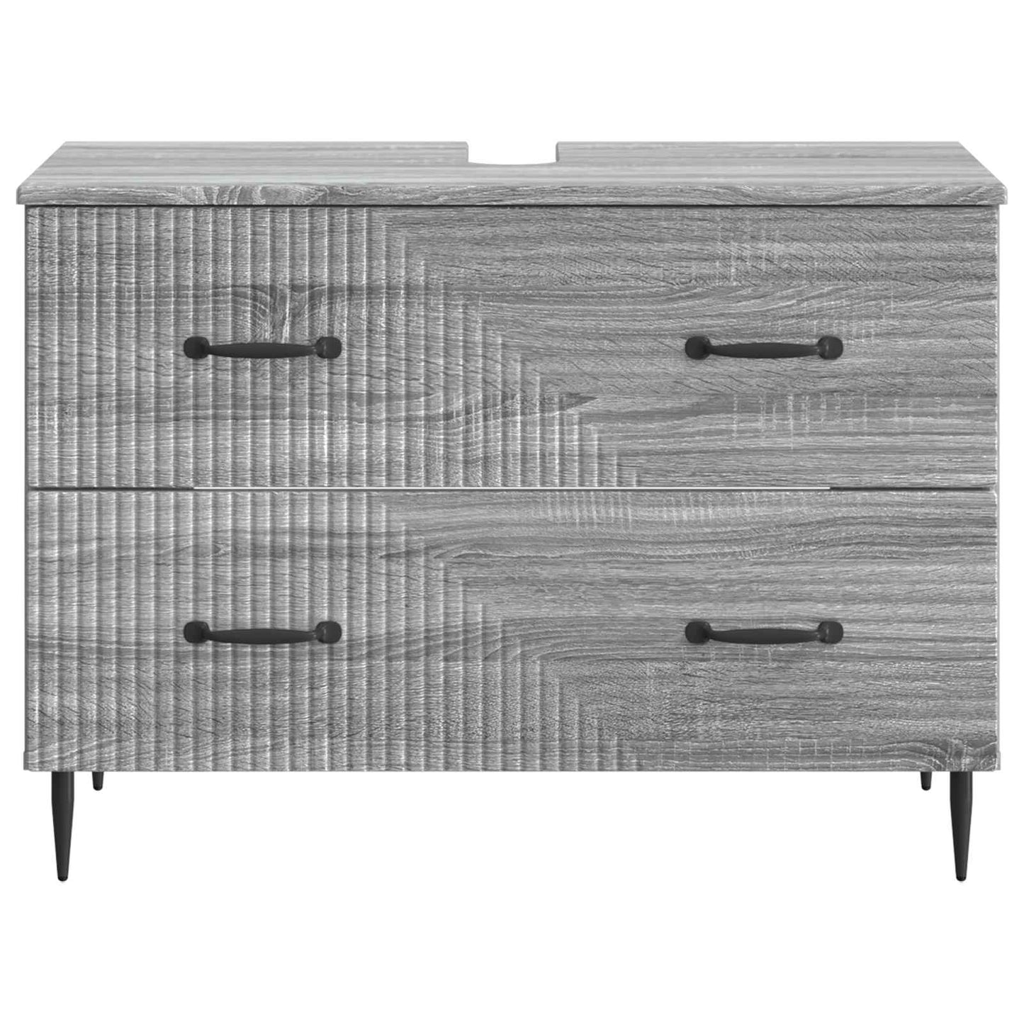 vidaXL Bathroom Sink Cabinet HAARLEM Grey Sonoma 82 x 41x 58.5 cm