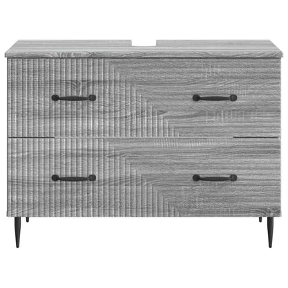 vidaXL Bathroom Sink Cabinet HAARLEM Grey Sonoma 82 x 41x 58.5 cm