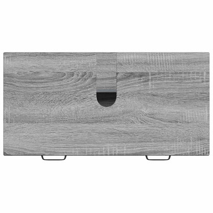 vidaXL Bathroom Sink Cabinet HAARLEM Grey Sonoma 82 x 41x 58.5 cm