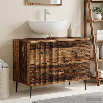 vidaXL Bathroom Sink Cabinet HAARLEM Old Wood 82 x 41x 58.5 cm