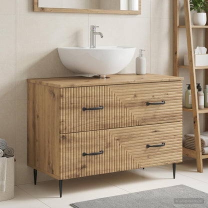 vidaXL Bathroom Sink Cabinet HAARLEM Artisan Oak 82 x 41x 58.5 cm