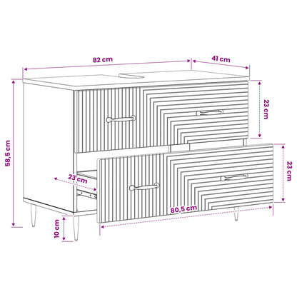 vidaXL Bathroom Sink Cabinet HAARLEM Artisan Oak 82 x 41x 58.5 cm