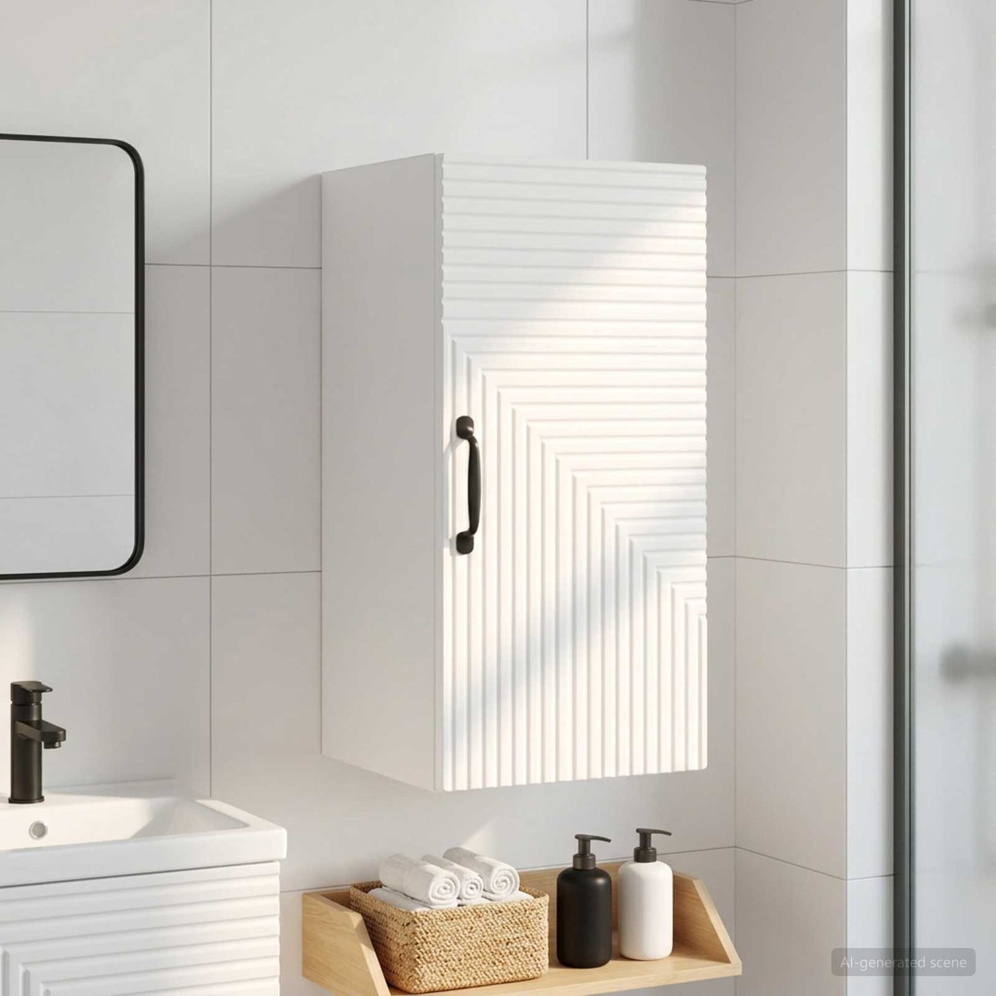 vidaXL Bathroom Wall Cabinet HAARLEM White 30 x 31 x 59 cm