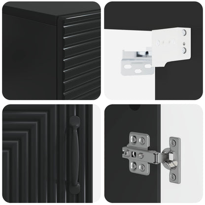 vidaXL Bathroom Wall Cabinet HAARLEM Black 30 x 31 x 59 cm