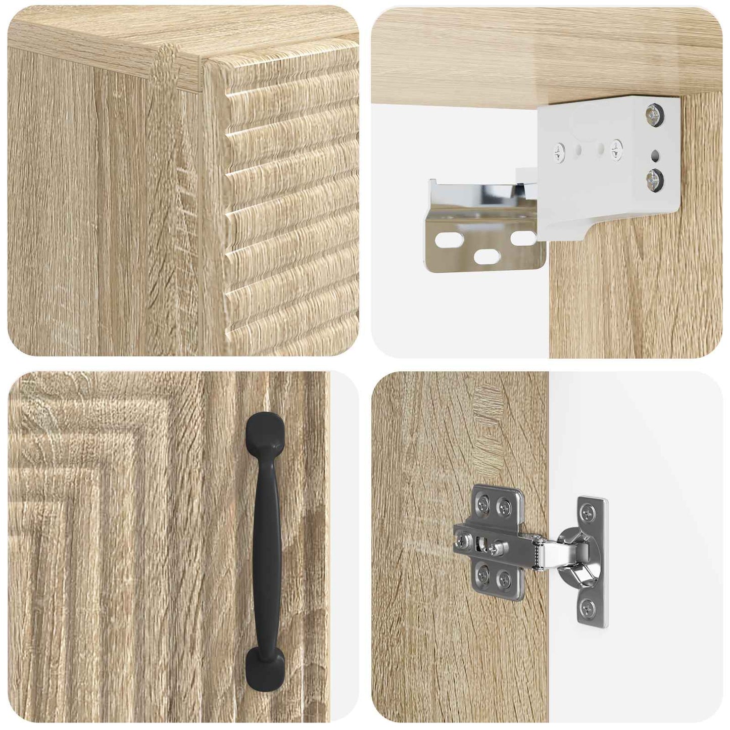 vidaXL Bathroom Wall Cabinet HAARLEM Sonoma Oak 30 x 31 x 59 cm
