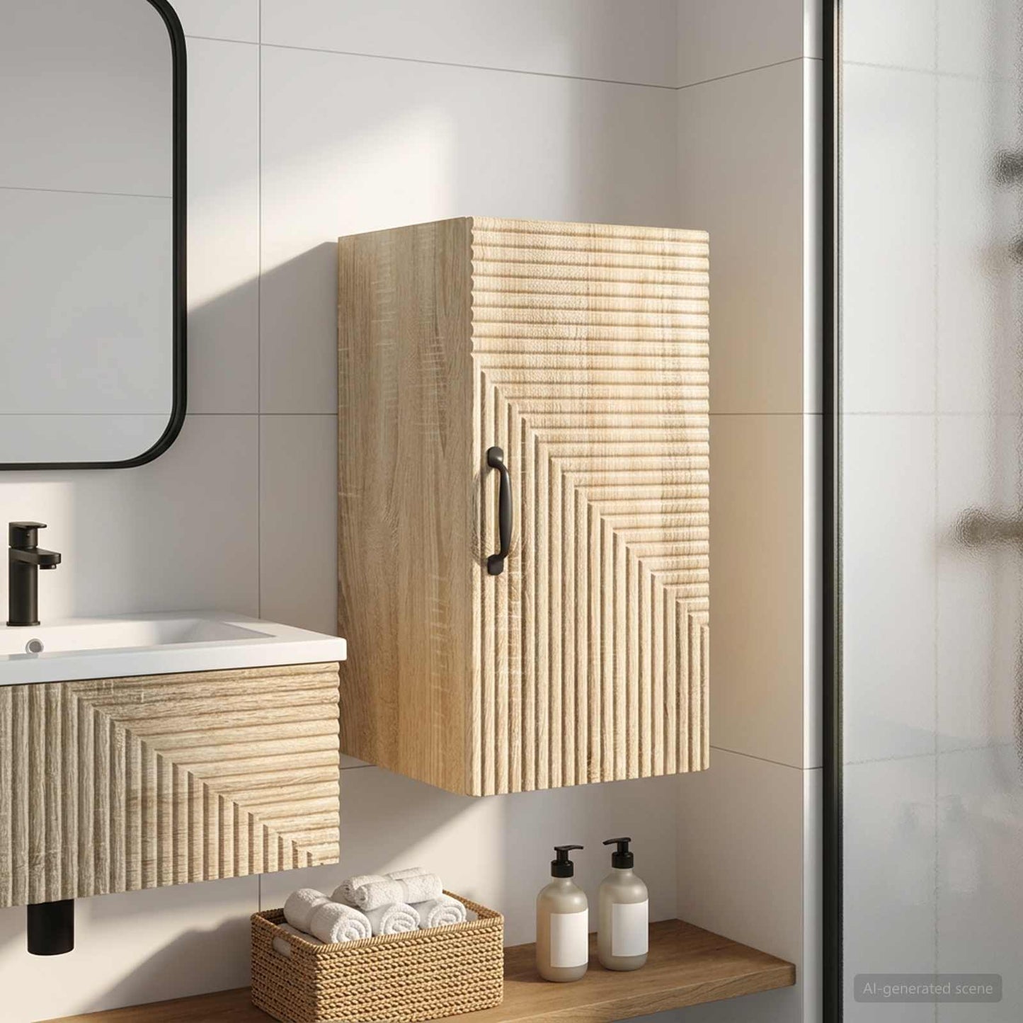 vidaXL Bathroom Wall Cabinet HAARLEM Sonoma Oak 30 x 31 x 59 cm