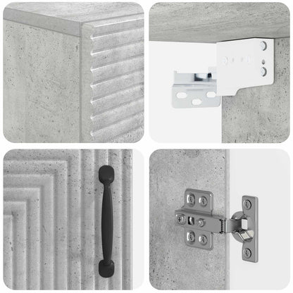 vidaXL Bathroom Wall Cabinet HAARLEM Concrete Grey 30 x 31 x 59 cm