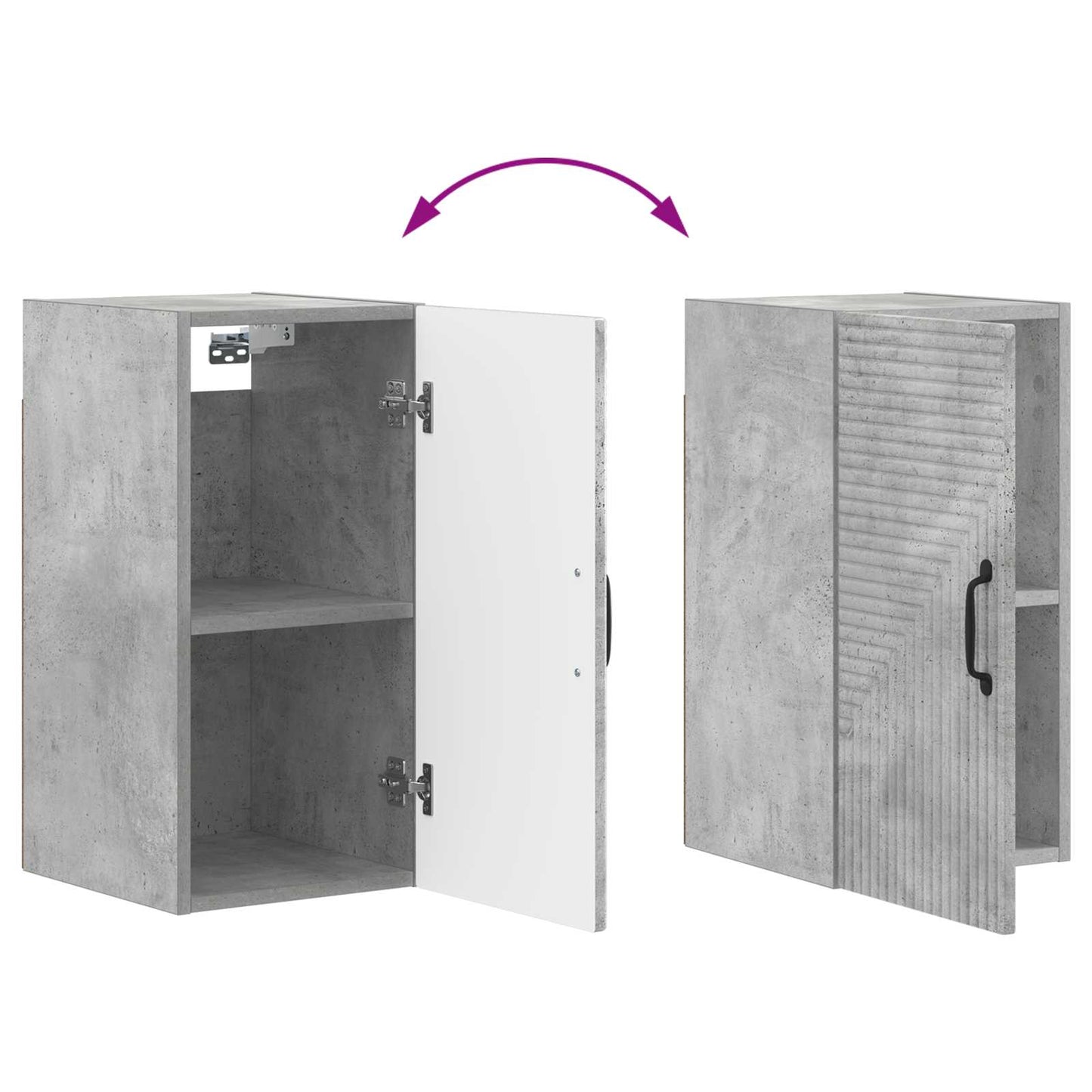 vidaXL Bathroom Wall Cabinet HAARLEM Concrete Grey 30 x 31 x 59 cm