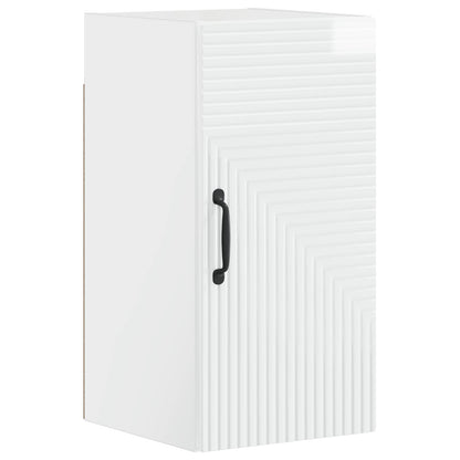 vidaXL Bathroom Wall Cabinet HAARLEM High Gloss White 30 x 31 x 59 cm